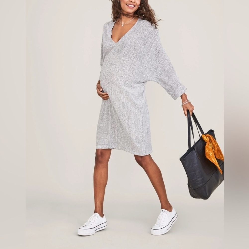 Hatch Maternity Maley striped tunic dress